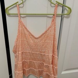 American Eagle Orange Ruffle Tank